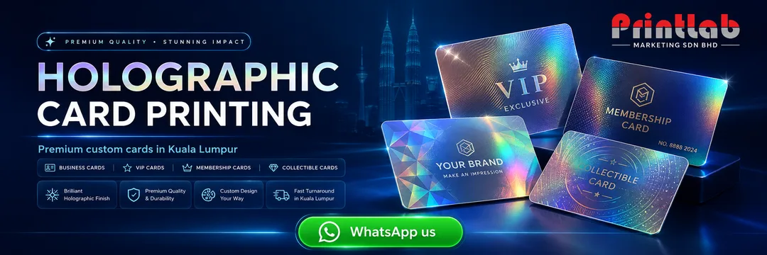 Custom holographic card printing Kuala Lumpur by Printlab Bandar Sri Damansara