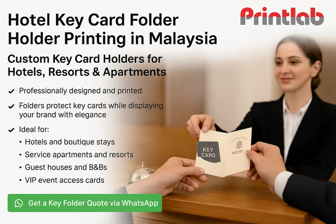 Hotel Key Card Folder Holder Printing in Malaysia