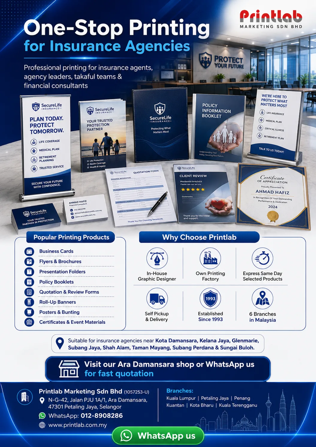 KL PJ Insurance Agency Printing Service