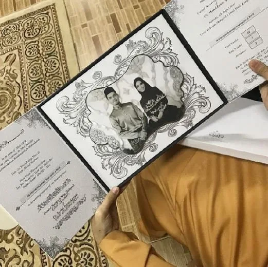 Wedding Card with Creasing
