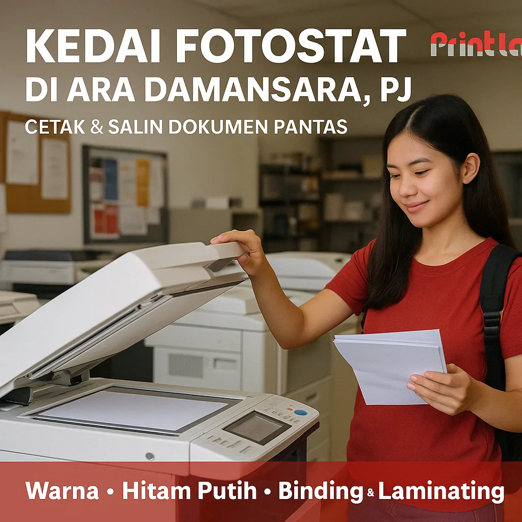 Kedai Fotostat di Ara Damansara, Petaling Jaya