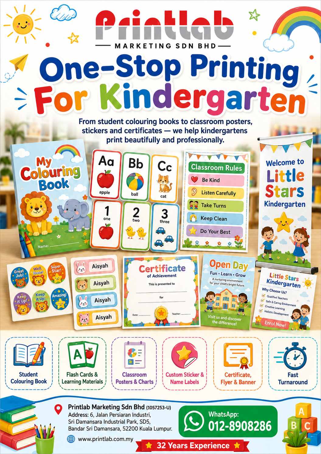Specialist printing for kindergarten in KL PJ Malaysia