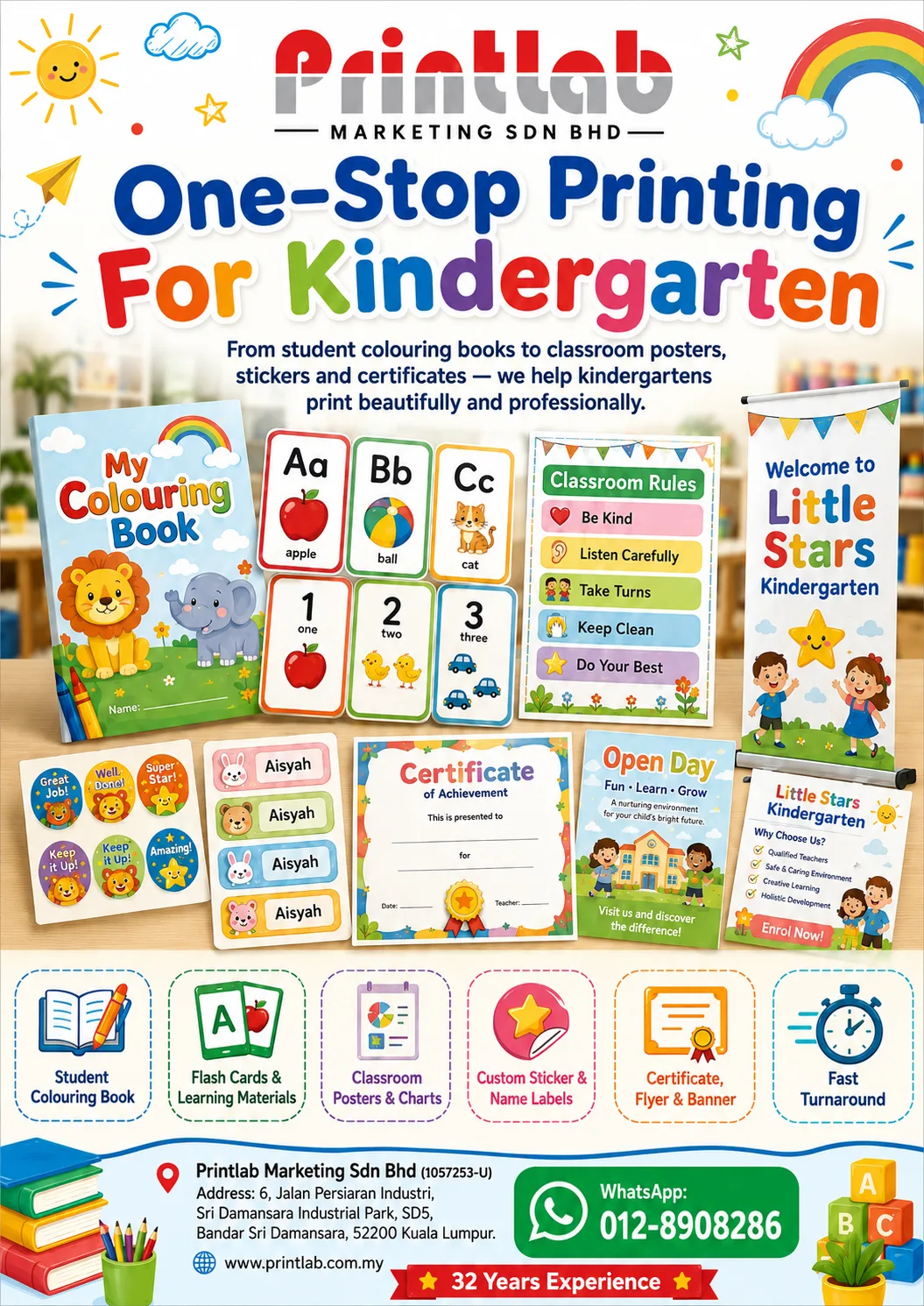 Specialist printing for kindergarten in KL PJ Malaysia