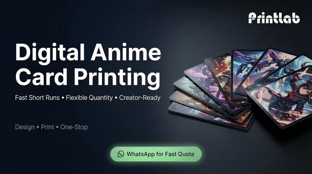 Digital anime card printing in Kuala Lumpur for fast short-run custom cards
