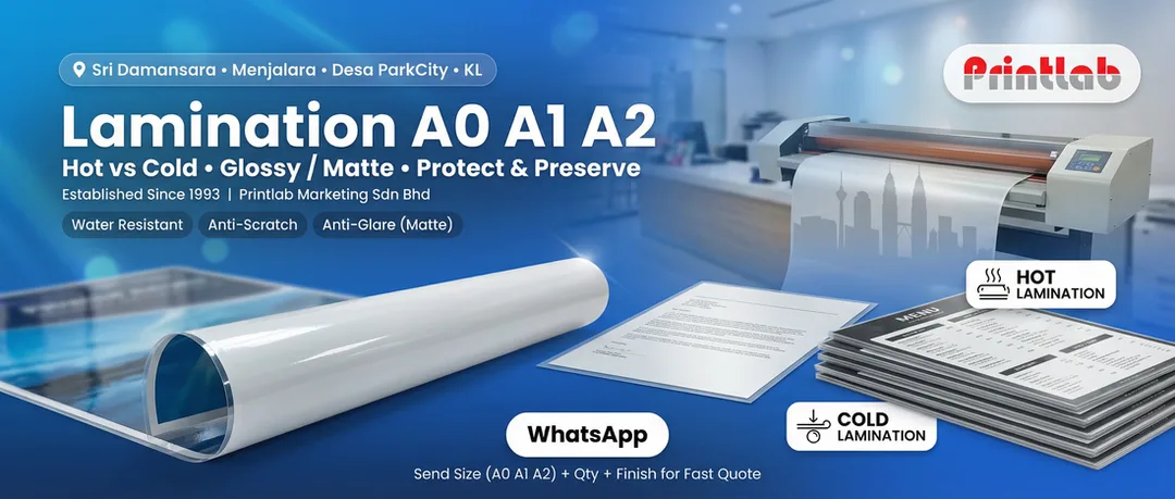 KL Lamination A0 A1 A2 Sri Damansara