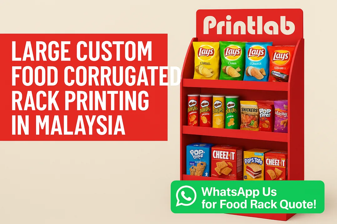 Large Custom Food Corrugated Rack Printing in Malaysia
