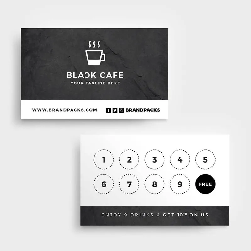 Black & White Loyalty Card Printing