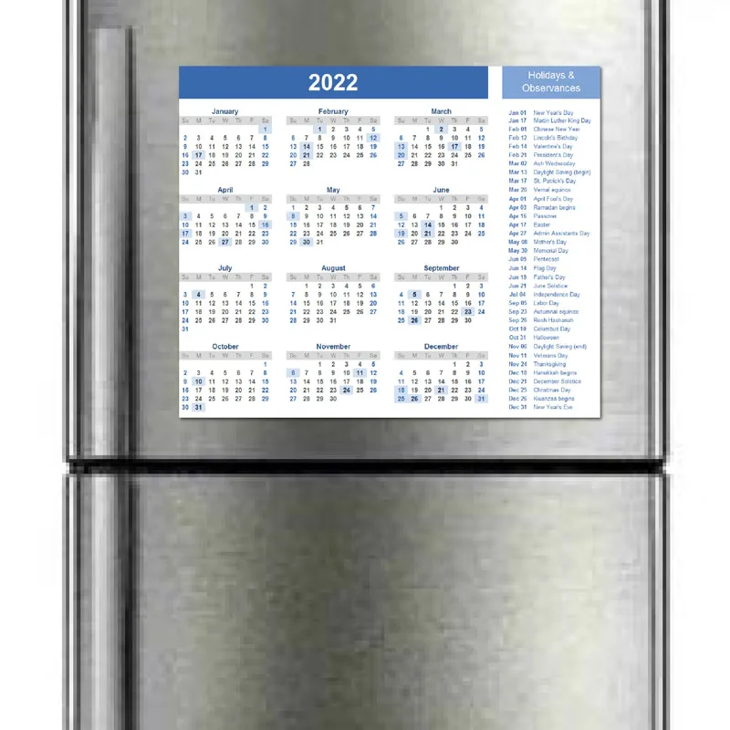 Fridge Calendar
