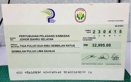 Mockup Cheque