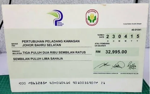 Mockup Cheque