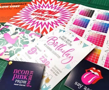 Neon Pink Birthday Card