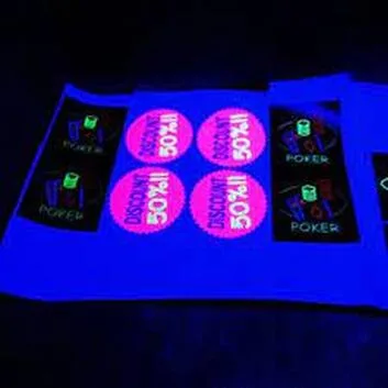 Neon Pink Sticker in Dark Room
