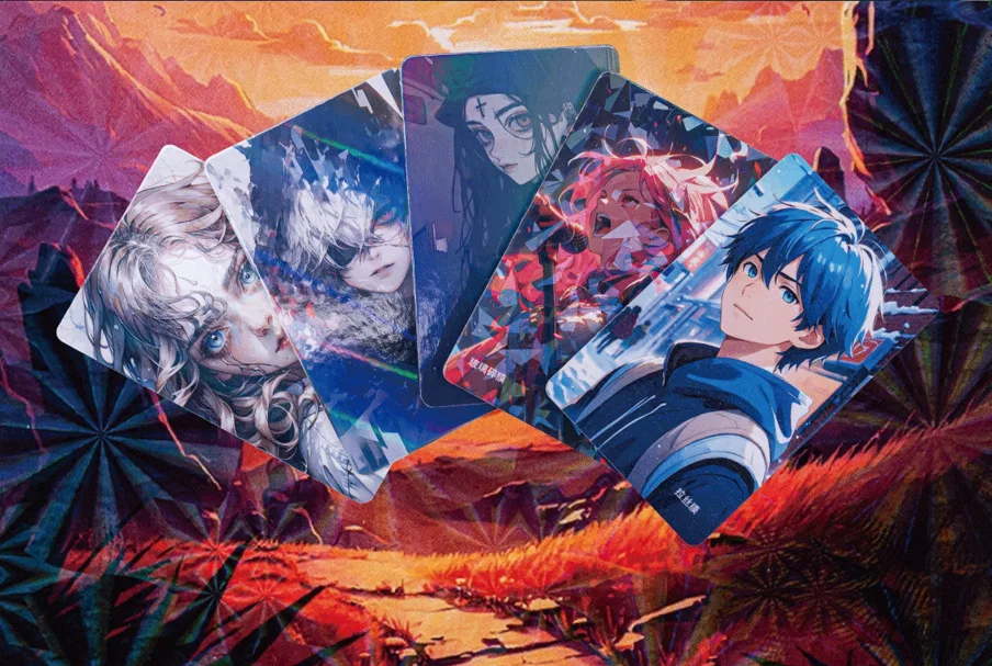 Professional offset printed anime cards for collectors, events, and merchandise sales