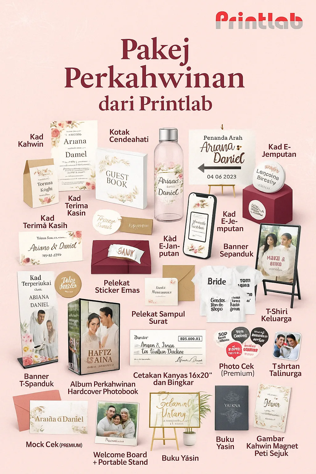 Pakej Perkahwinan Murah Malaysia  Kad Kahwin, Cenderahati & Cetakan Printlab