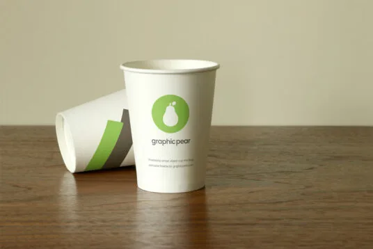 Full colour custom paper cup printing used by coffee shop and bubble tea brand
