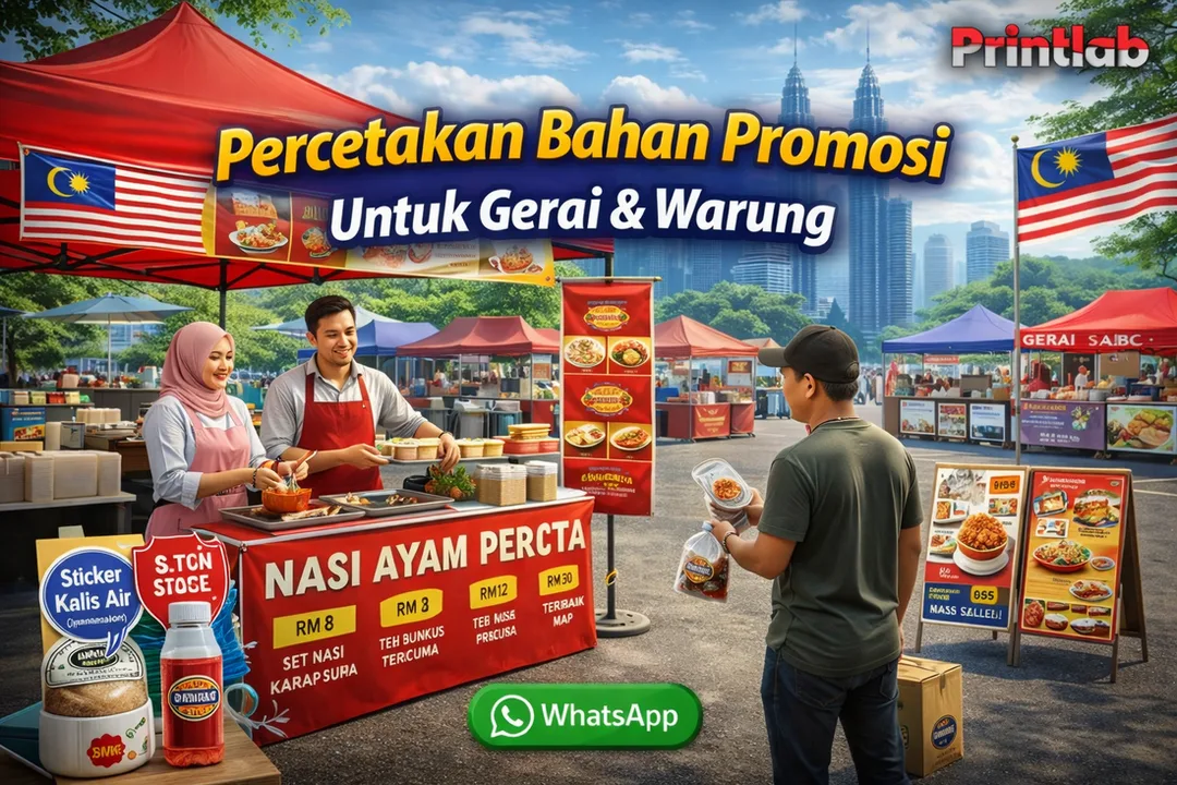 Percetakan Bahan Promosi Untuk Gerai & Warung di Malaysia Printlab