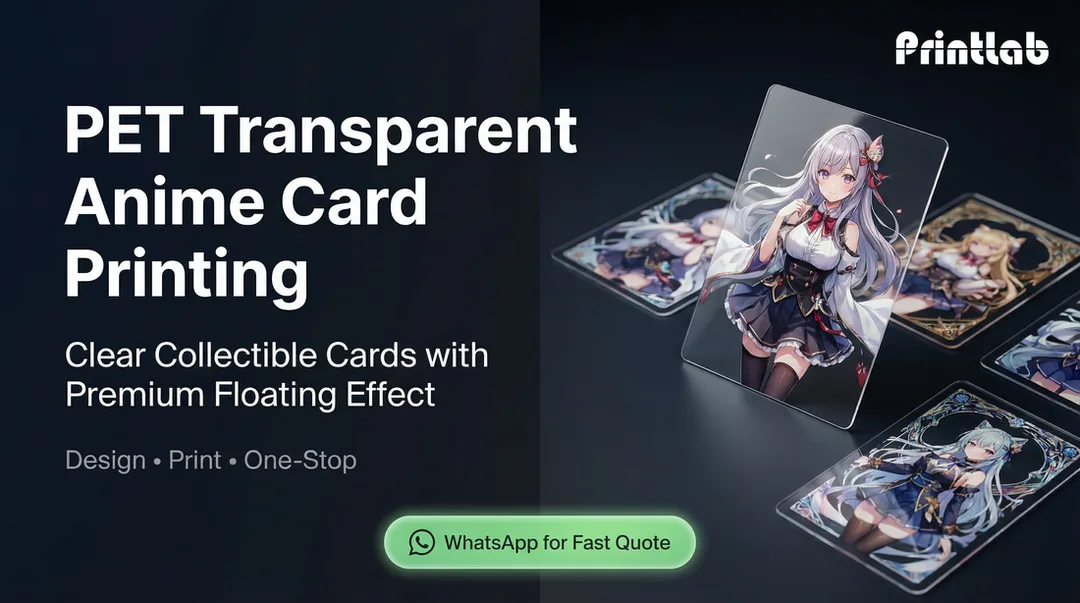 PET transparent anime card printing for creators and collectors in Malaysia