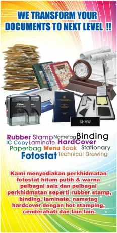 Perkhidmatan Fotostat Hitam Putih & Warna