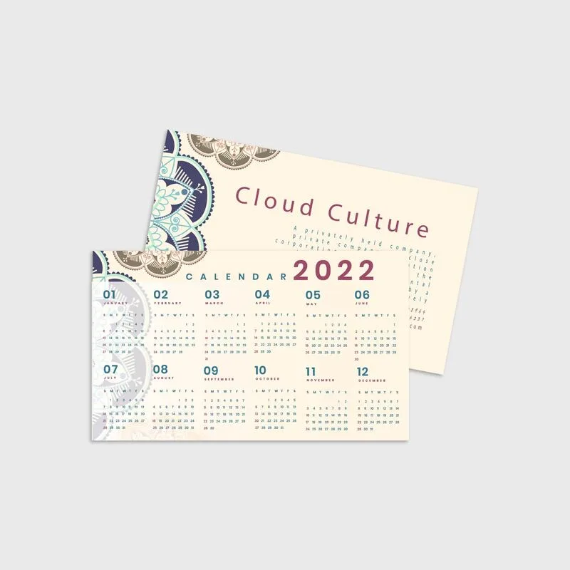 Pocket Calendar Abstract Design