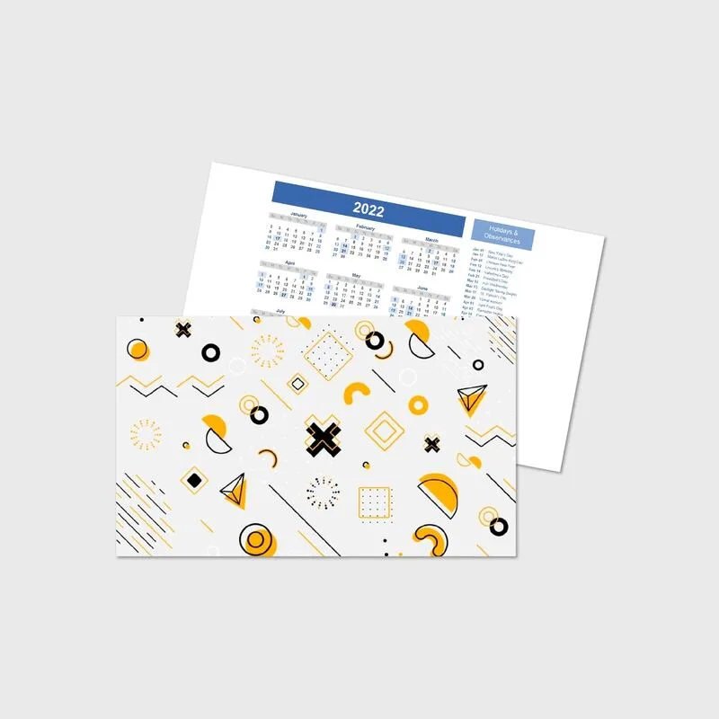 Pocket Calendar Abstract Design