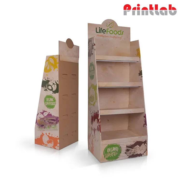 Custom Retail Pos Cardboard Floor Display Stand malaysia