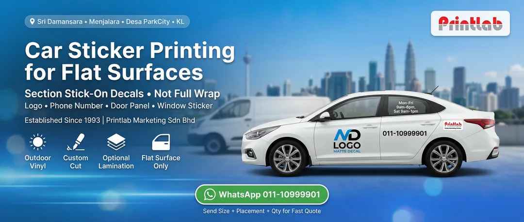 Print Car Sticker KL PJ Printlab