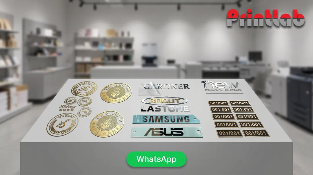 Thin Metal Logo Sticker Printing Malaysia