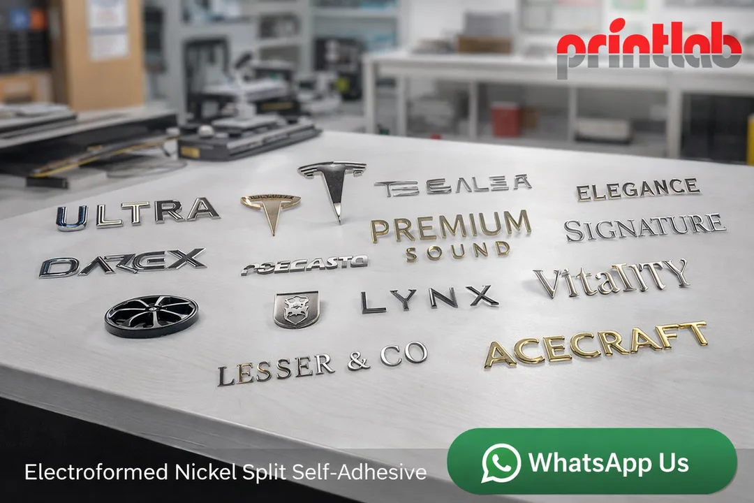 Thin Metal Logo Sticker Printing Malaysia
