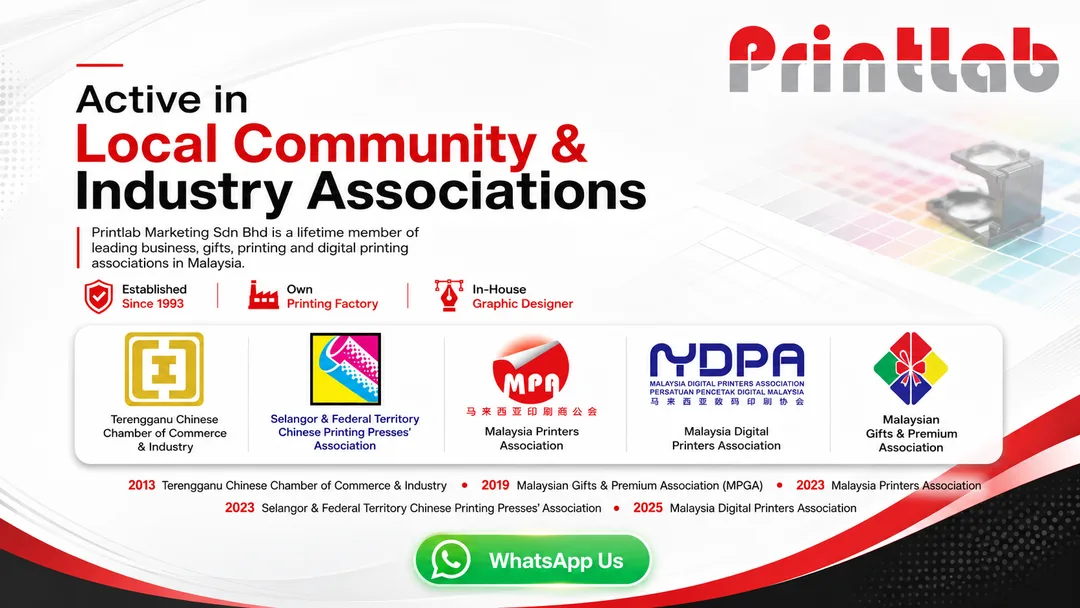 Printlab Marketing Sdn Bhd active in Malaysia local community associations and printing industry associations