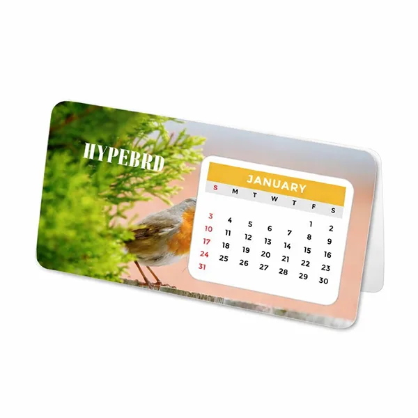 Custom desk calendar card printing Malaysia by Printlab, premium tabletop calendar design for corporate branding