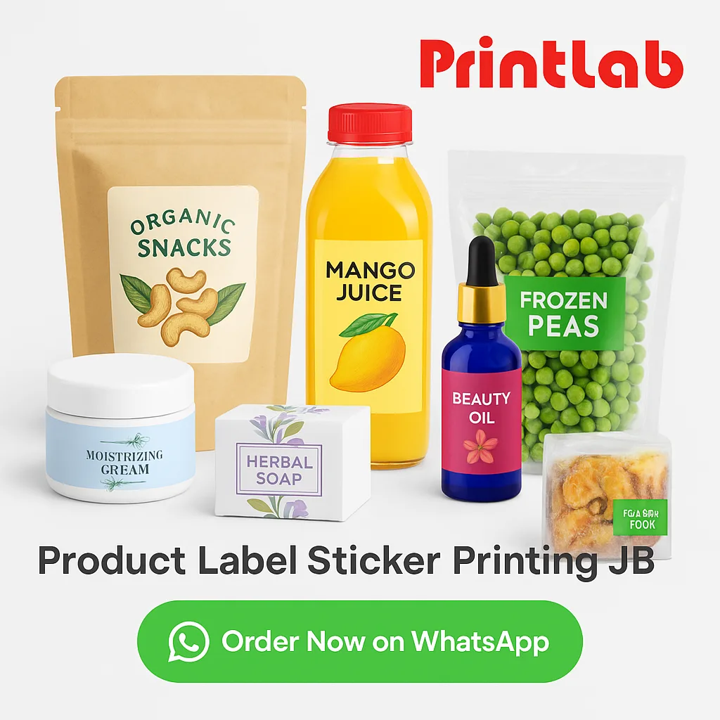Product Label Sticker Printing in Johor Bahru (JB)