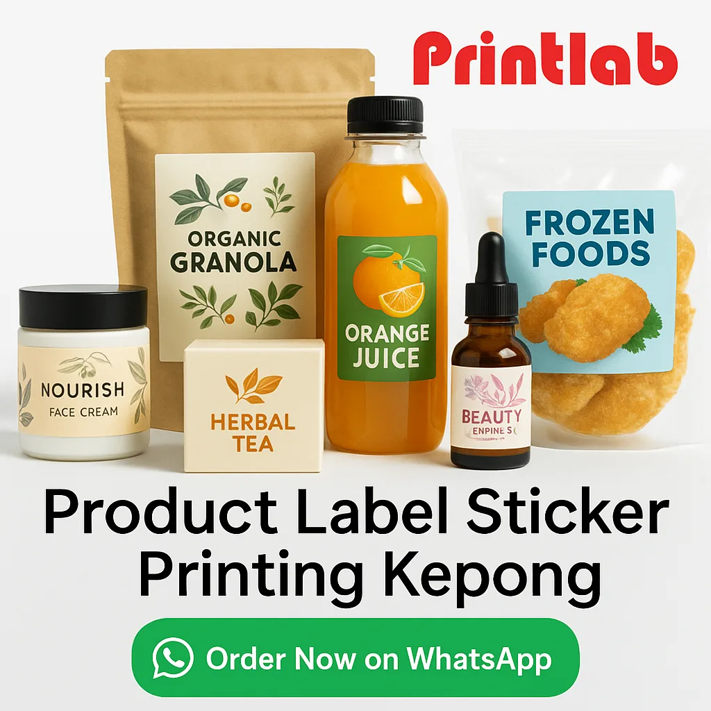 Product Label Sticker Printing in Kepong