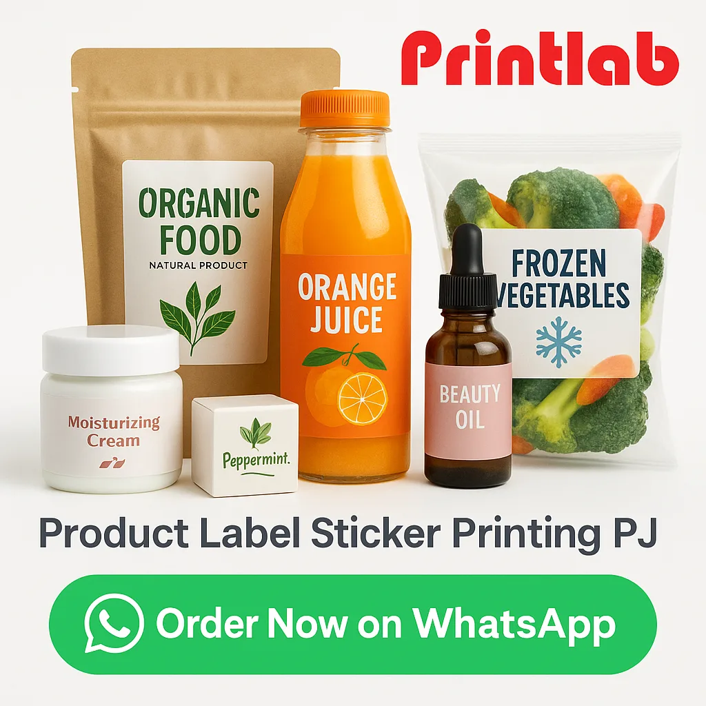 Product Label Sticker Printing in Petaling Jaya (PJ)