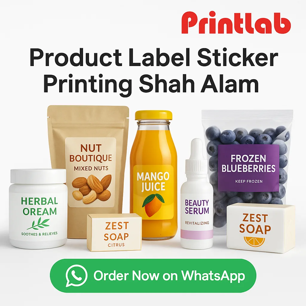 Product Label Sticker Printing in Shah Alam