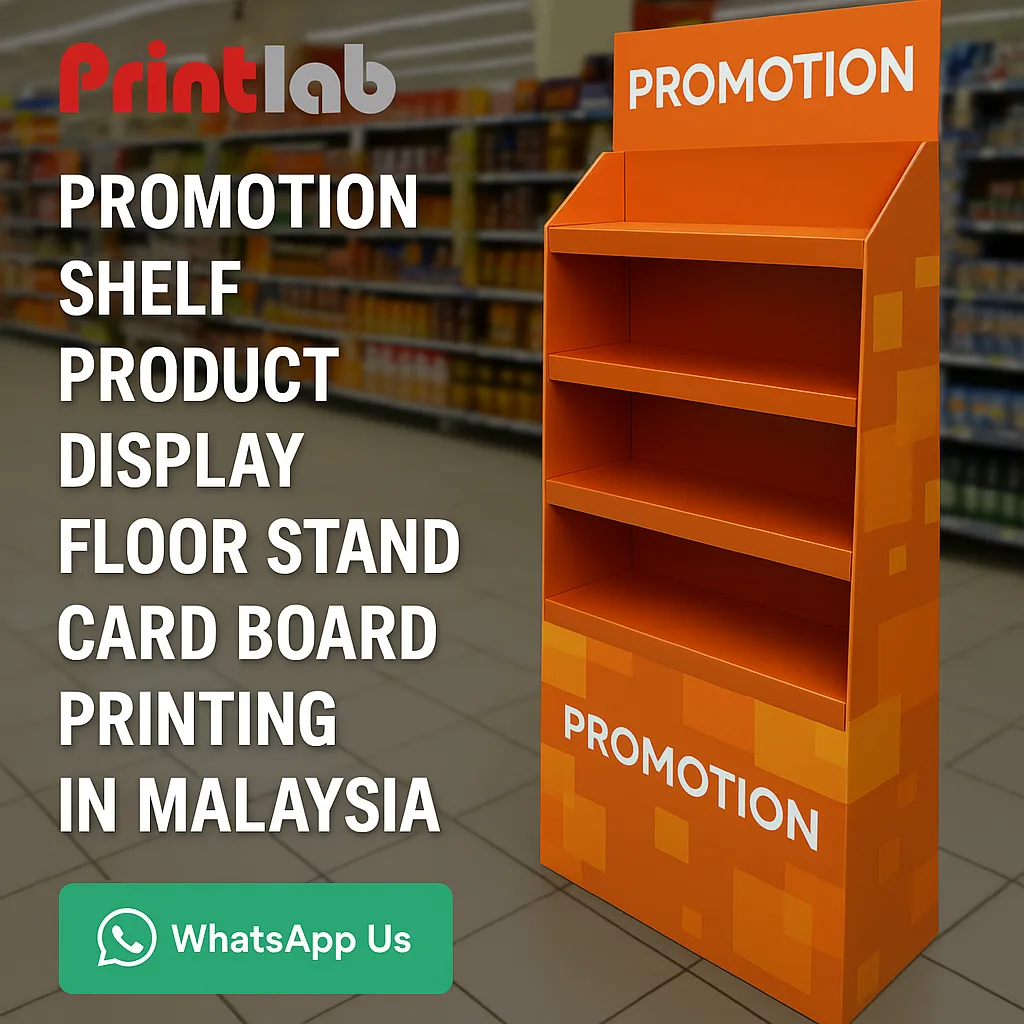 Promotion Shelf Product Display Floor Stand Cardboard Printing in Malaysia