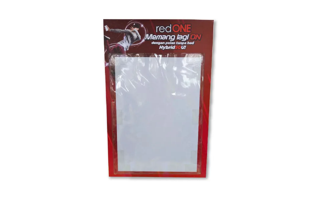 Table Display with Plastic Slot