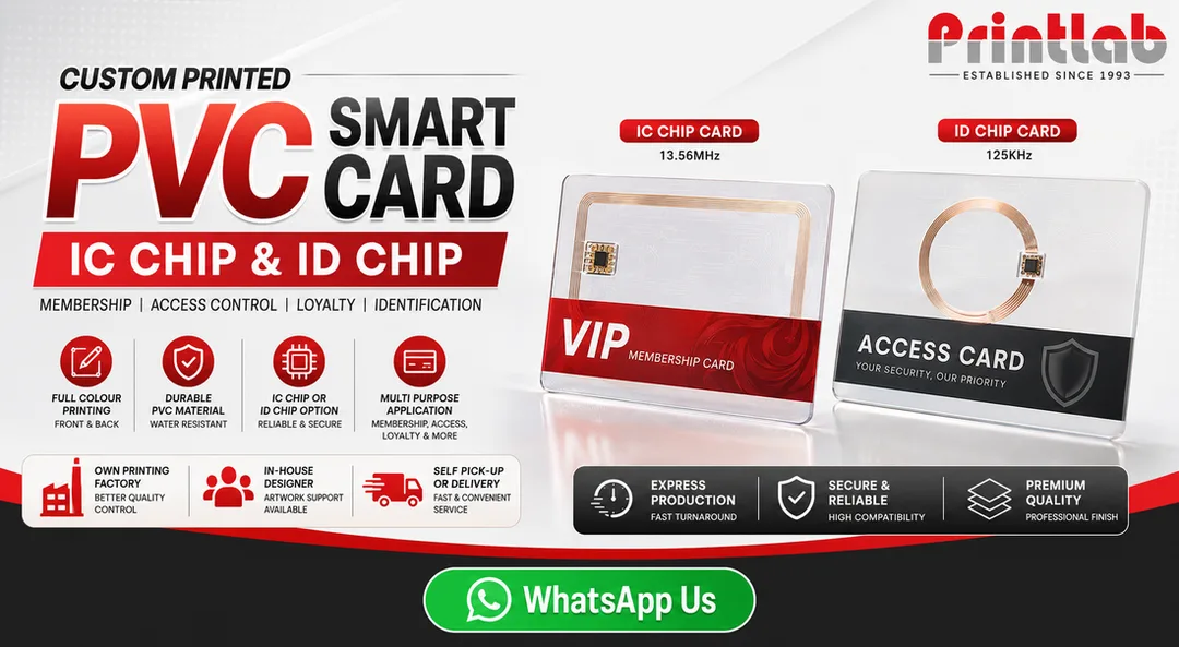 PVC smart card IC chip and ID chip printing at Printlab Ara Damansara Petaling Jaya