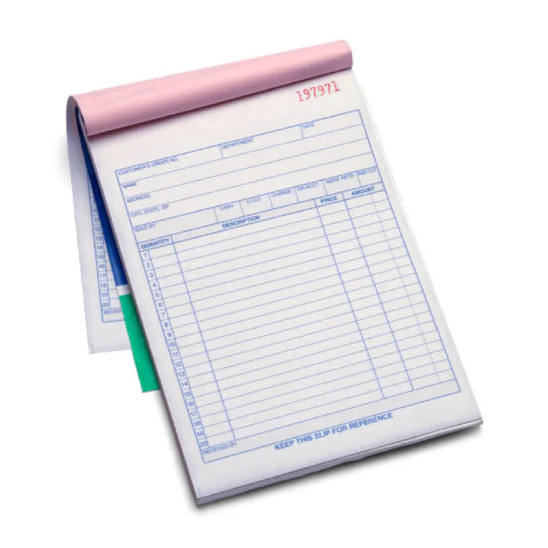 Receipt Book 3 Layers