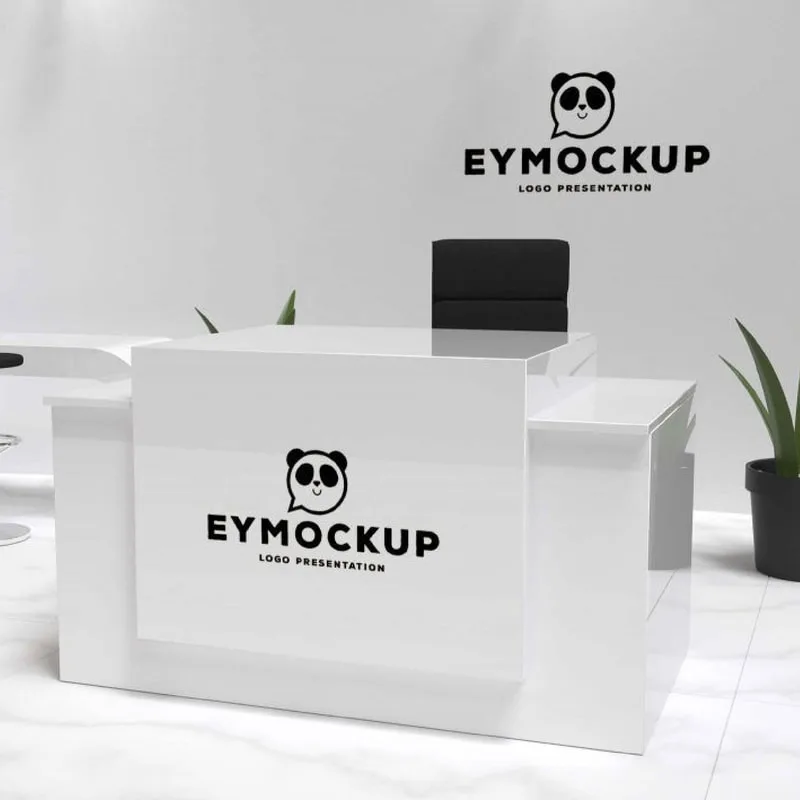 Reception Table Desk Sticker
