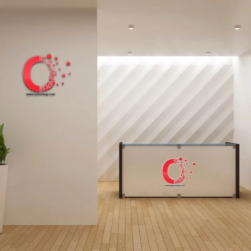 Print Large Format Sticker Receptionist Table Desk, Custom Size Sticker Printing