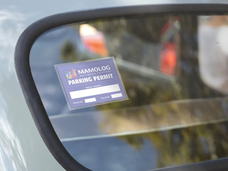 Print Car Entry Pass Sticker