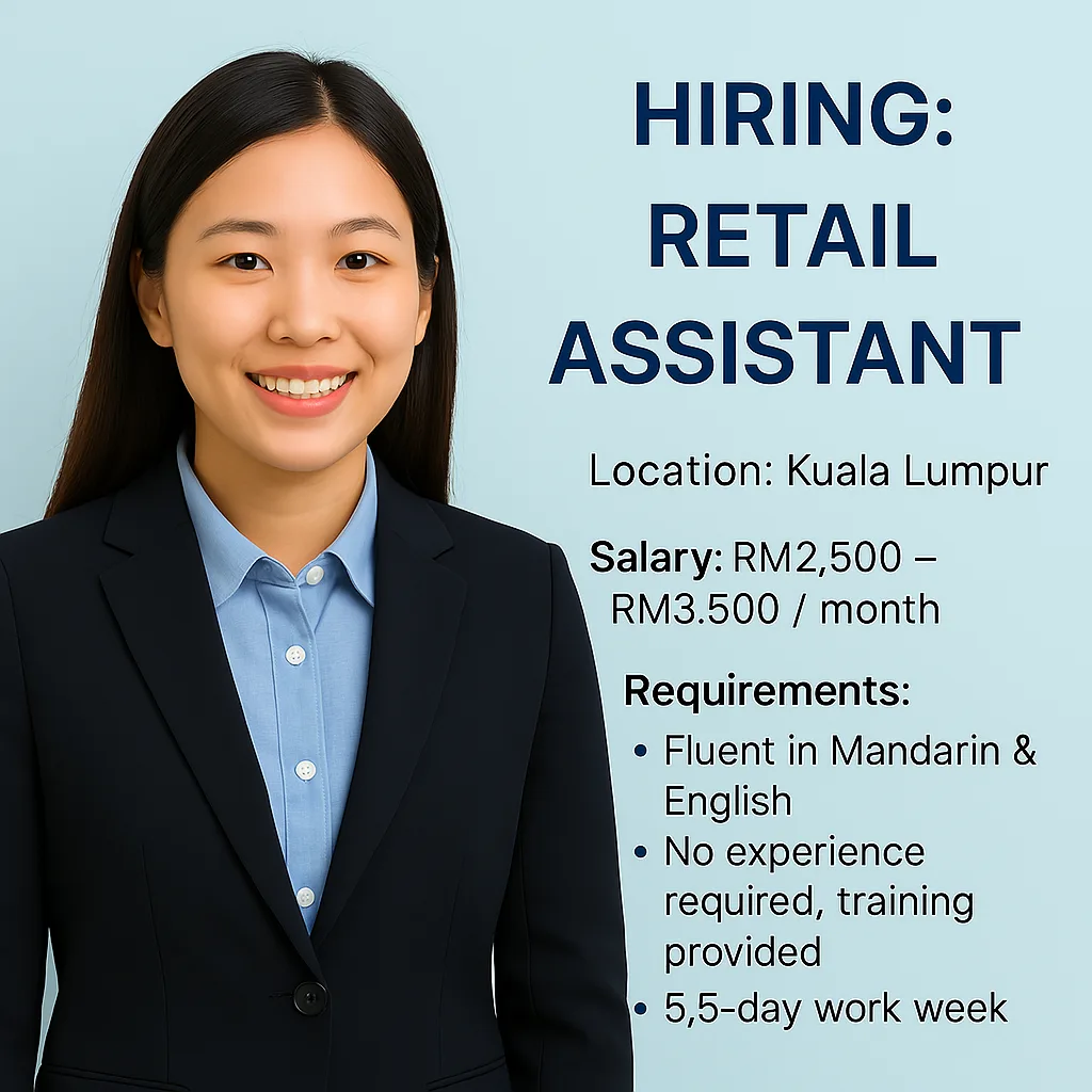 KL Job Vacancy Retail Sales Assistance