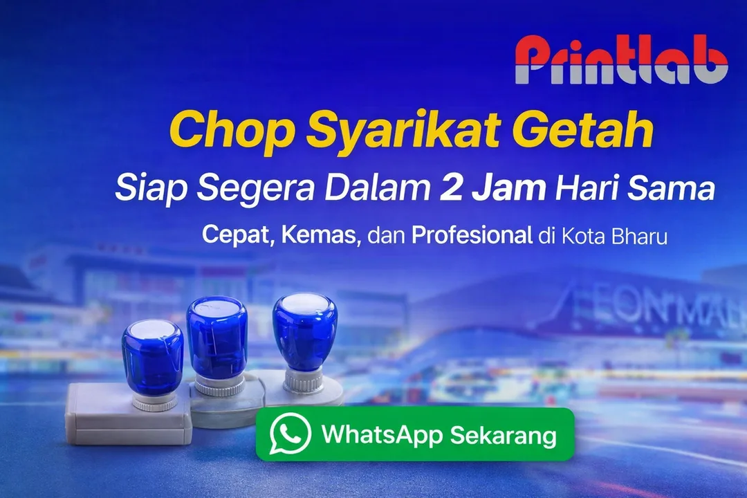 rubber stamp siap segera 2 jam kota bharu Printlab