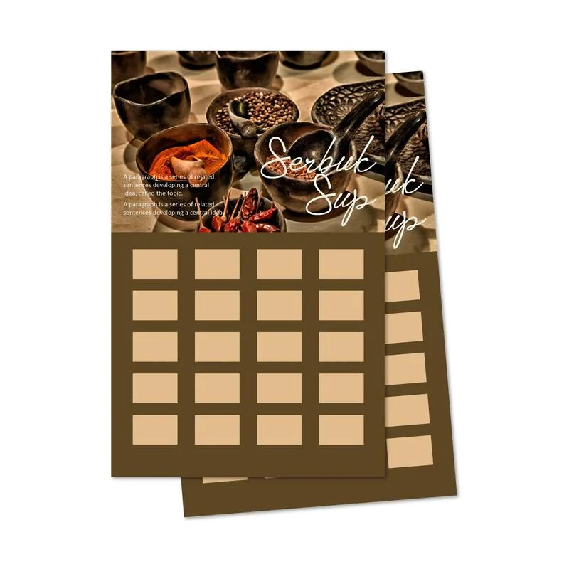 Print Display Board Coffee, Tea, Seasoning, Spices, Toy