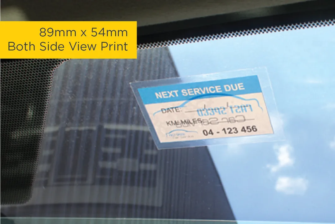 Print car Mileage Sticker 