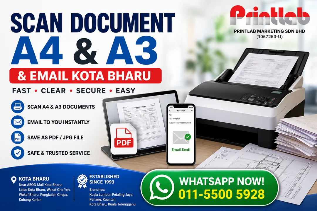 scan document a4 a3 email kota bharu, document scanning service printlab kota bharu, scan to pdf near aeon mall kota bharu