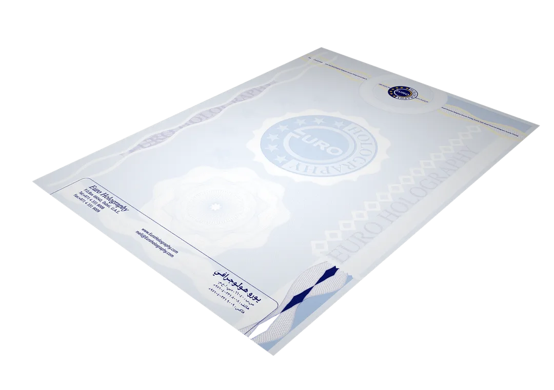 Full Colour Single Sided Certificate Printing