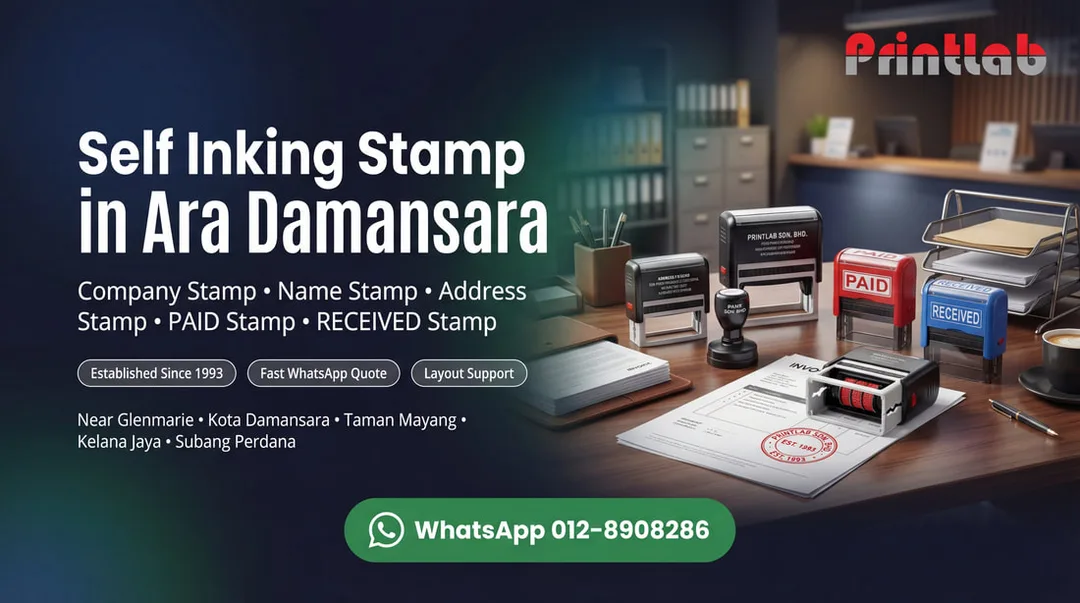 Self Inking Stamp Ara Damansara Printlab