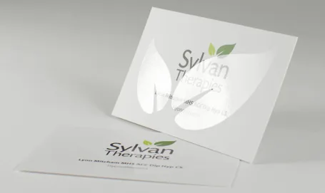 Spot UV Gloss Business Card, Print on White Card