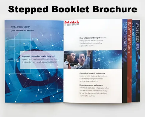 Booklet With Stepped Pages Index Tab
